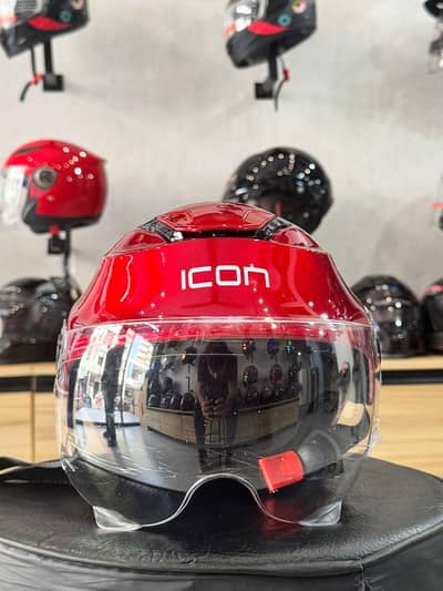 ICON - Open Face Helmet with Clear Visor- Multiple Colours available
