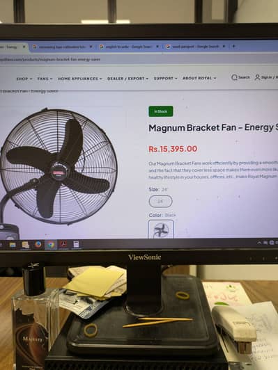24 inch Iron Black Megnum Royal Fans