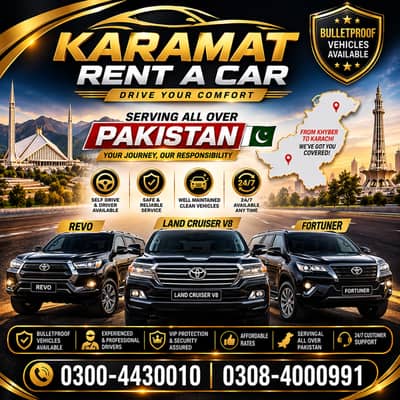 Car Rental, Fortuner, Land Cruiser V8, Prado, Revo, Vigo, Rent A Car