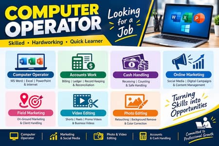 I Am a Computer Operator | Looking for a Job