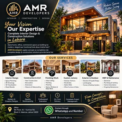 AMR Developers | CompleteInterior Design, Construction & Renovation
