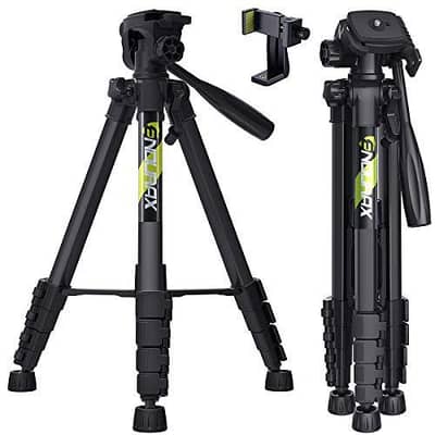 Endurax 66 inch(5.5 ft) heavy aluminum tripod