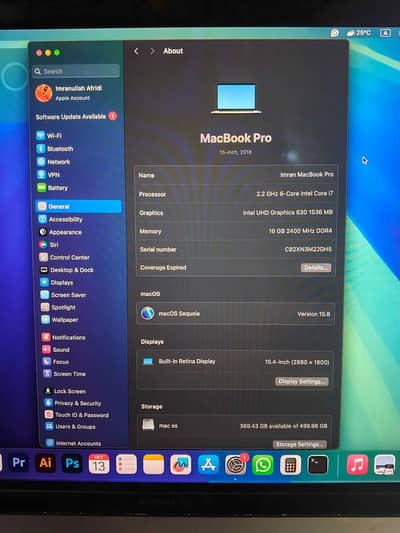 MacBook Pro 2018 i7 15 inch