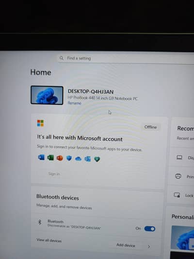 Hp pro book 440G9/Core i5 12 Gen 16Gb Ram
