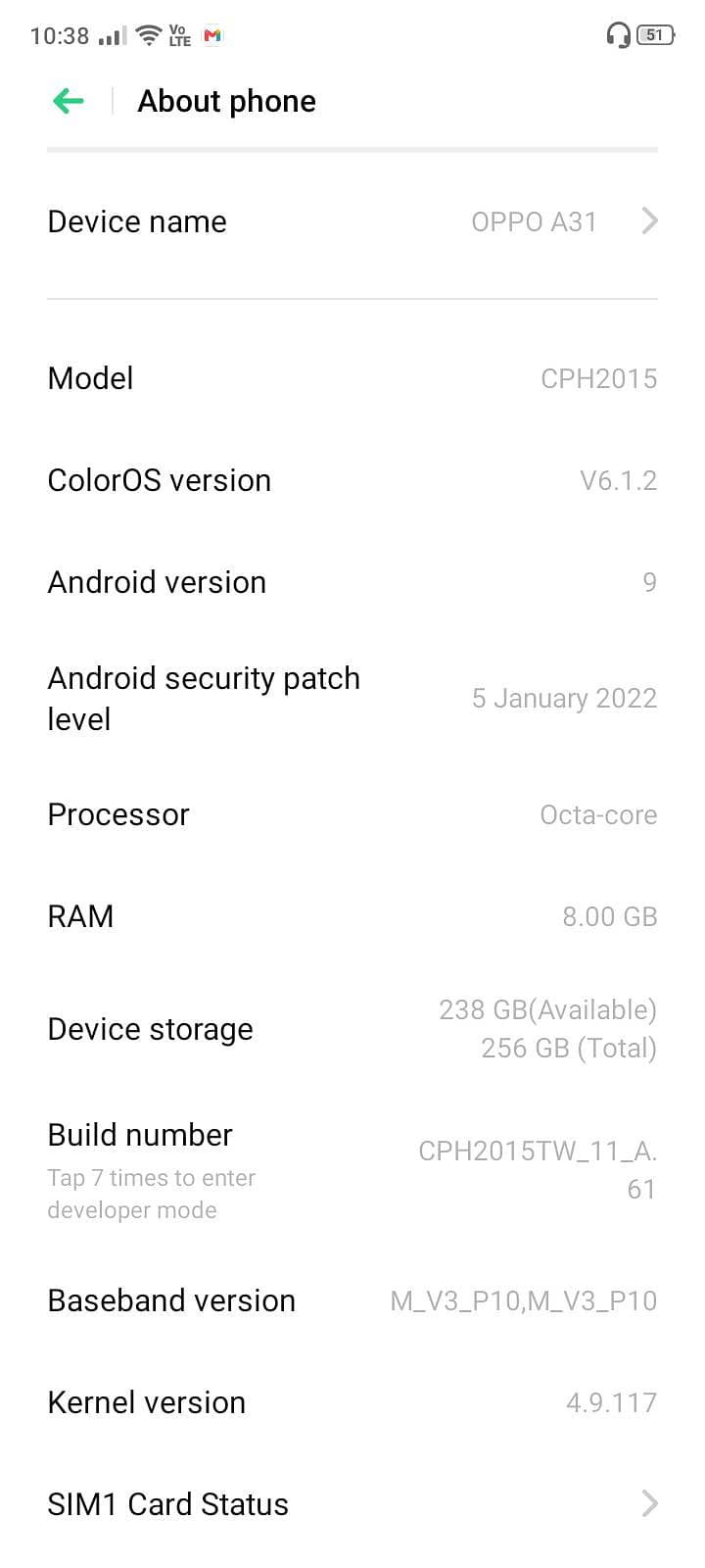OPPO A31 2