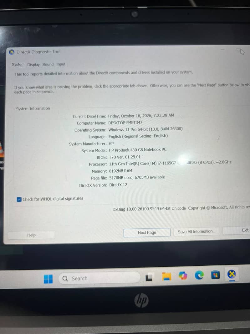 Core I7th 11 gen 0