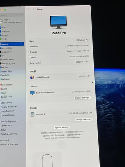 Apple all in one 27 inch detail pic ma ha