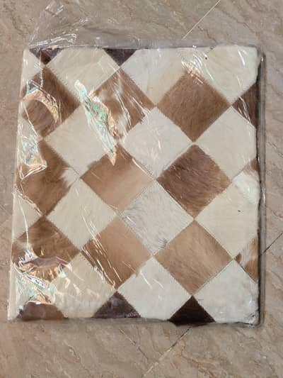 Cowhide Patchwork Cushion