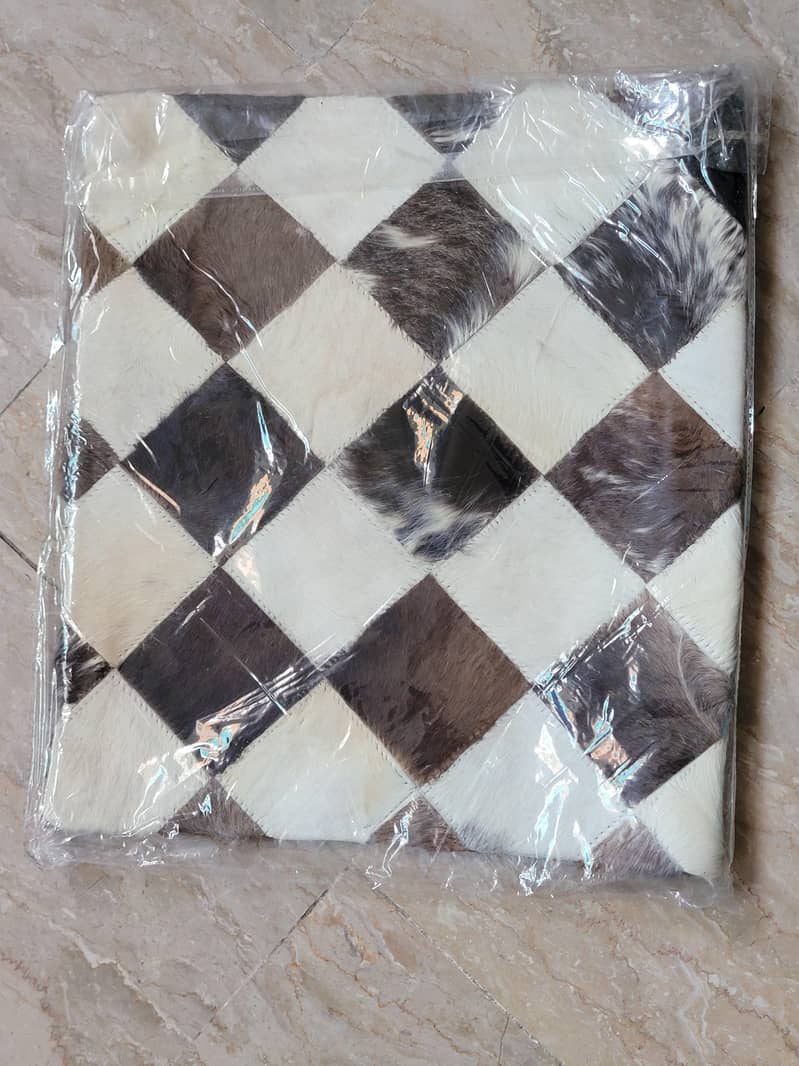 Cowhide Patchwork Cushion 2