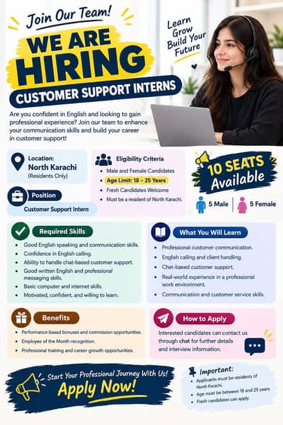WE ARE HIRING – CUSTOMER SUPPORT INTERNS