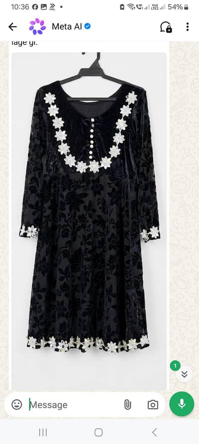 Black velvet winter frock