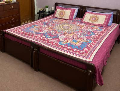 two single beds along with mattress