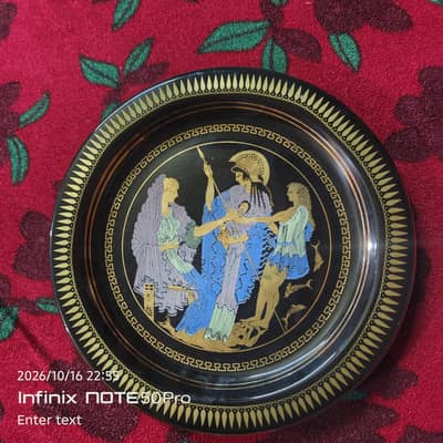 handmade gold paint plate