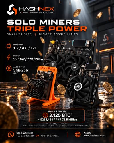 Home Solo Miners Bitaxe NerdOctaxe BTC BCH DGB | ASIC Miner & Hydro.
