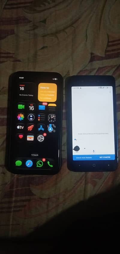 Apple iPhone 11 and itel a25 pta