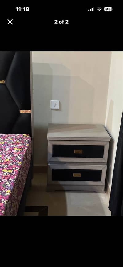 Bed & side tables for sale plus mirror