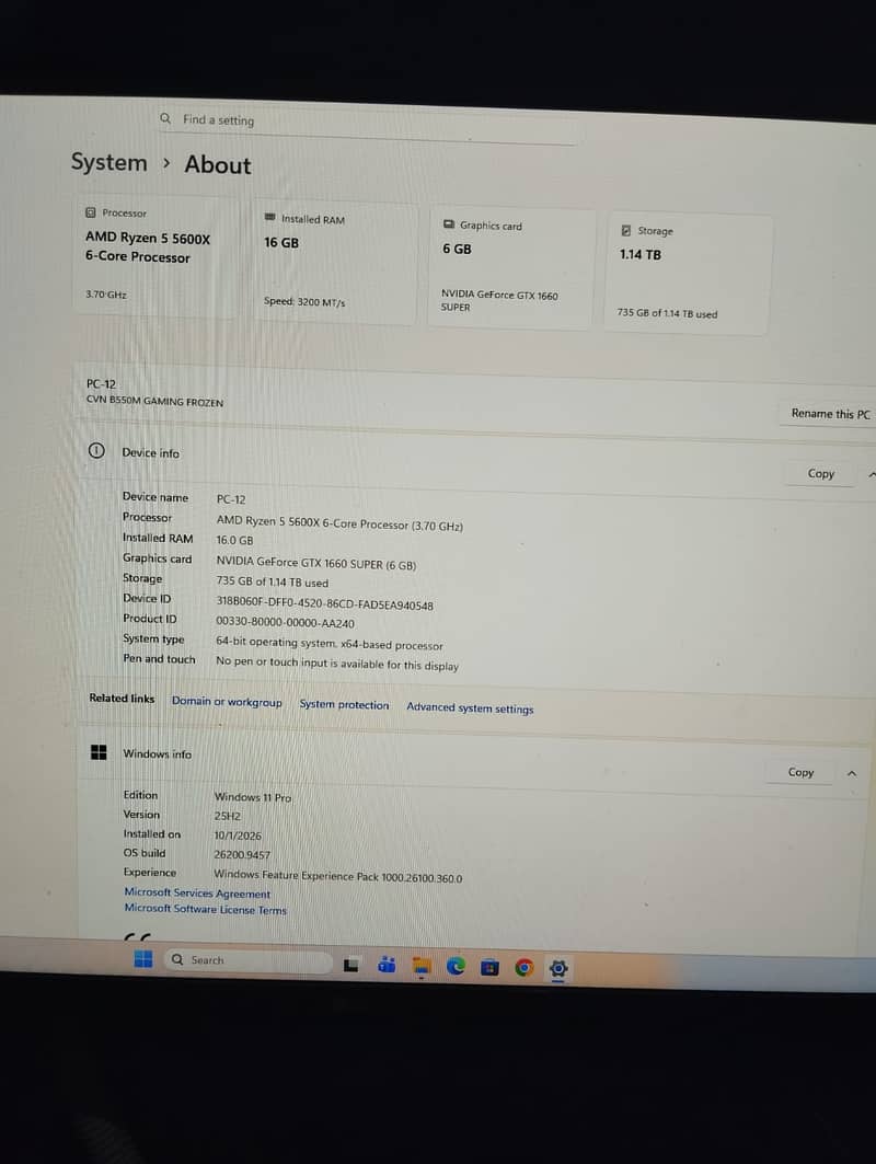 AMD RyZan 5-5600X 6-CORE PROCESSOR 1