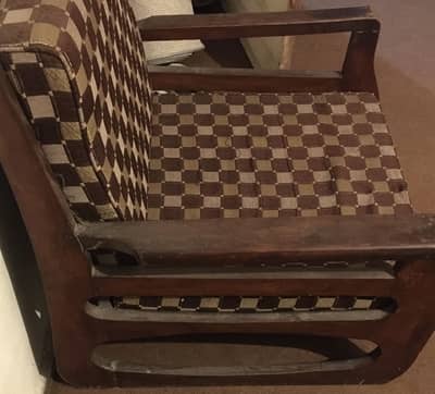 2 sofa chairs +  Coffe table / new oval glass top center table