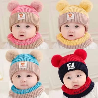 Baby Winter Cap & Neck Warmer Set – Cute & Cozy