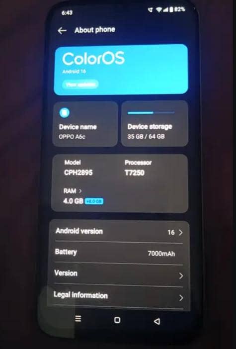 OPPO A6c 4