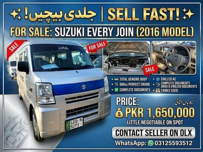 Suzuki Every 2016 Model – Total Genuine – Urgent Sale