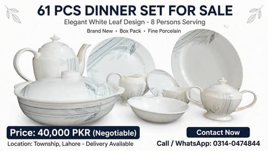 61 pieces dinner set