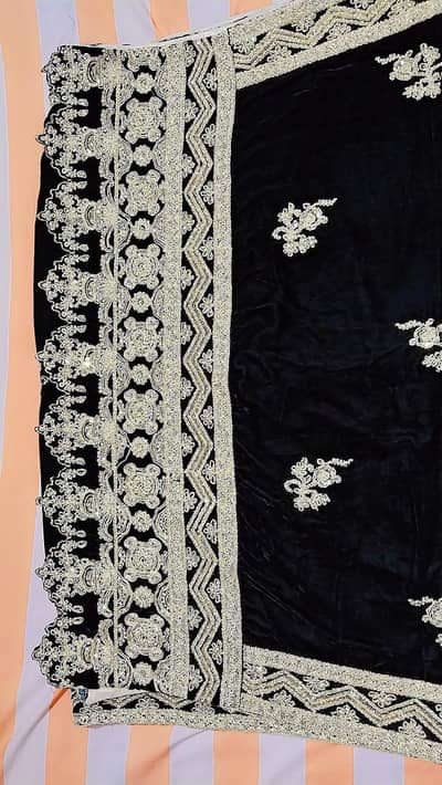 velvet full embroidered shawl for sale