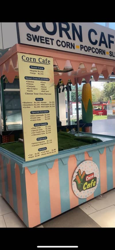 Corn Cafe ka  counter / stall for sale hai.