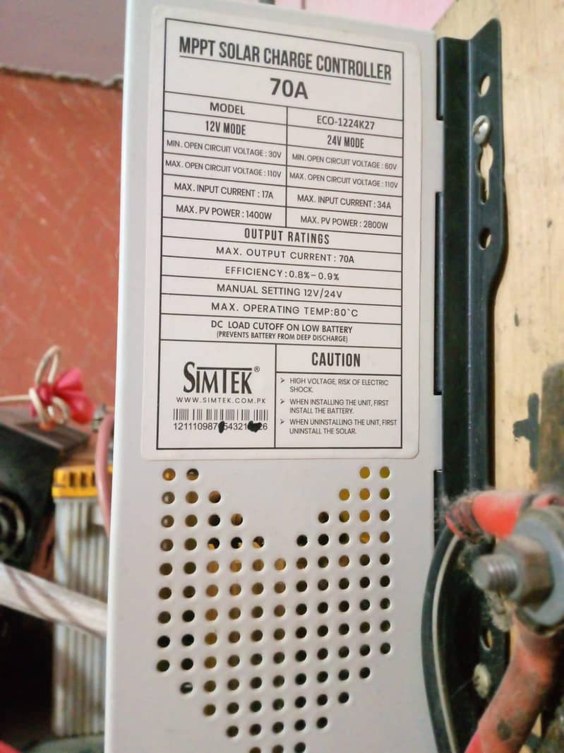 simtek MPP 70amp charge controller  DC King 2
