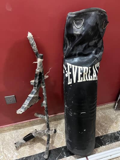 Everlast boxing punching bag with stand for sale
