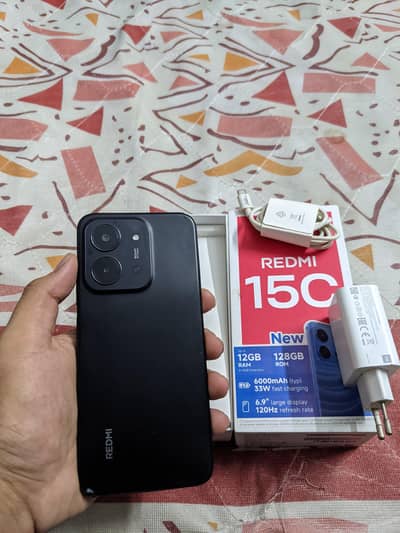 Redmi 15c 6/128 dual sim official approved with complete box