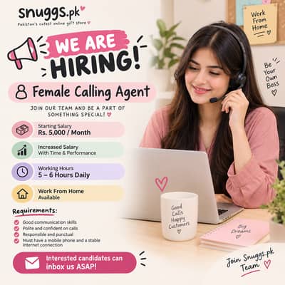 Female Calling Agent Required WORK FROM HOME