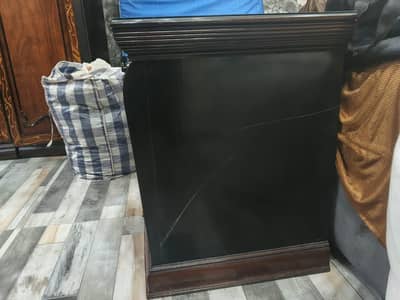 Wooden Cabinet with Glass Top