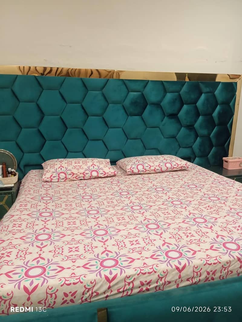 Bed with dressing table without mattress 1