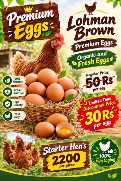 Premium eggs and starter hen's