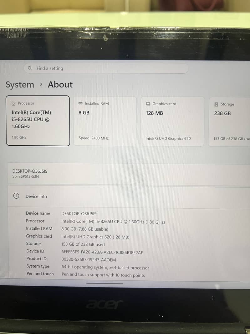 Acer 5 spin 2