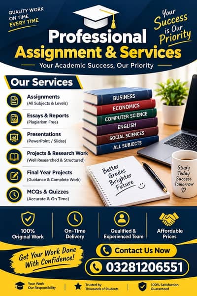 Professional Assignment Writing & PDF Services | Urdu & English