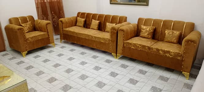 New Texture Design 6 Seater Stylish Sofa Set