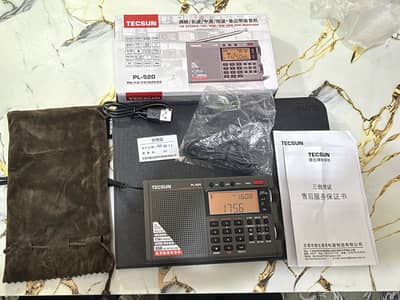 Tecsun PL 520 DSP Radio Receiver Brand new box packed with accessories