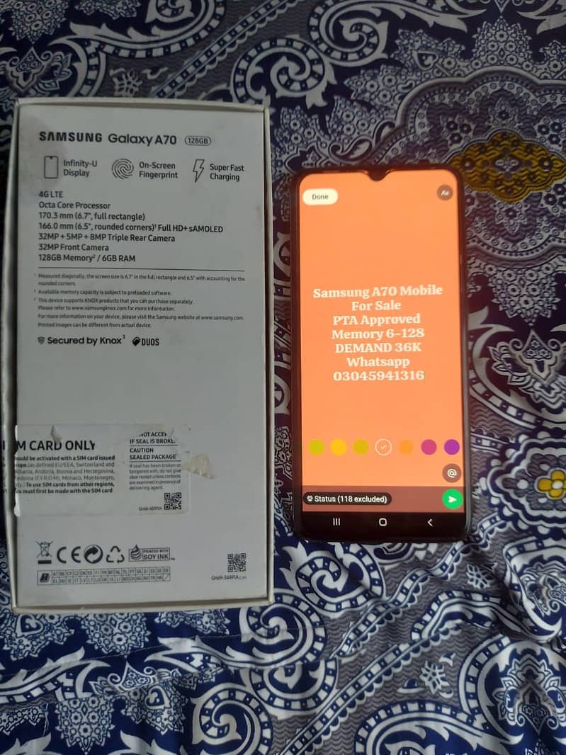Samsung Mobile A70 0