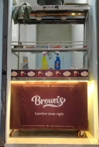 Fast food, Fries counter with whole setup