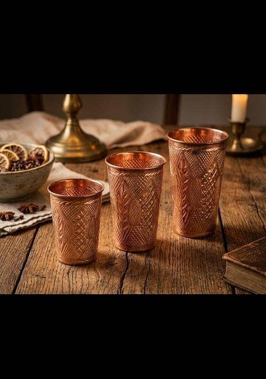 Pure Copper Glass | Copper Glass For Drinking Water | Pure Copper Water Glass | Ayurvedic Copper Glass | Handmade Copper Drinking Glass