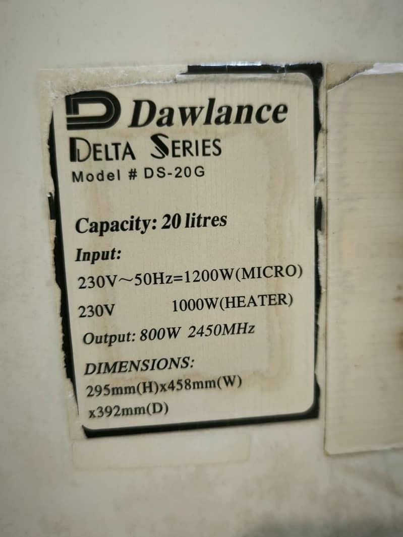 oven dawlance 2