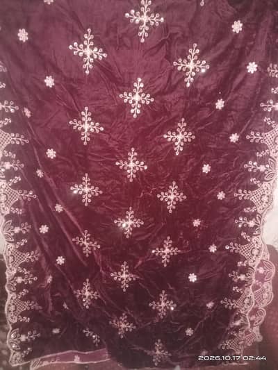 mehroon velvet dress for sale