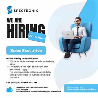 We are hiring Sales Executive for design campaign
