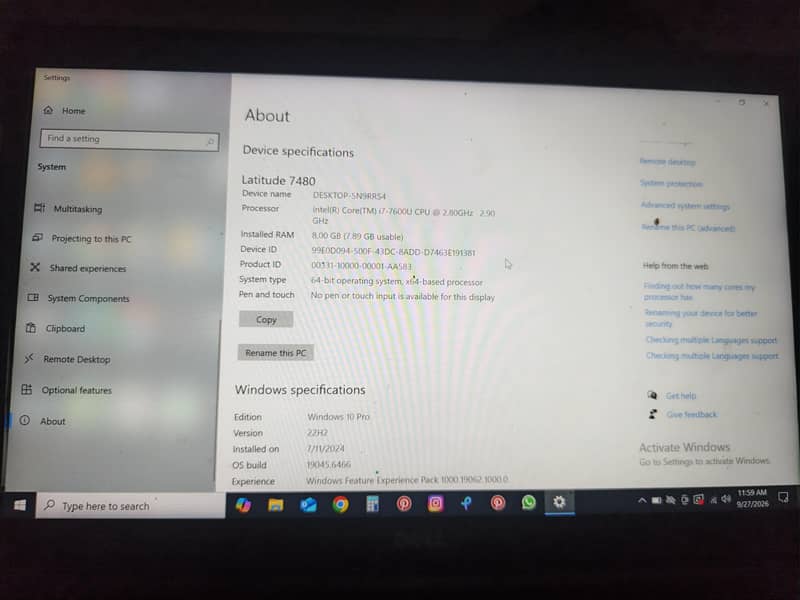 i7-7600U CPU 4