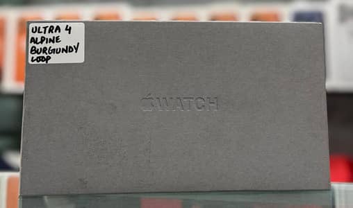 Apple Watch Ultra 4 Black Alpine burgendy Loop Box pack Non Active