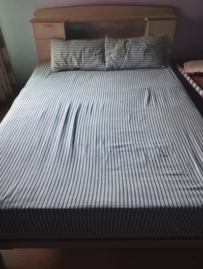 wooden bed