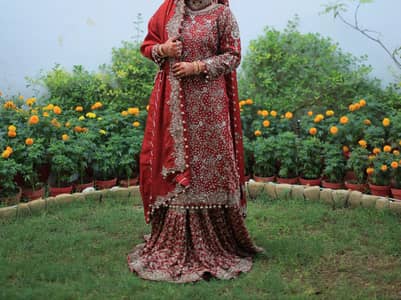 bridal farshi sharara shirt dupatta