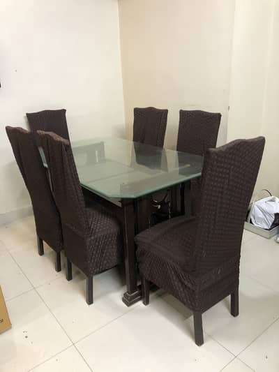 6 Seater Dining Table Glass Top